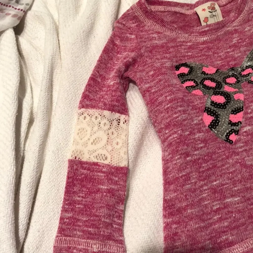 Mod tod 2t raspberry sequin top/leggings worn once